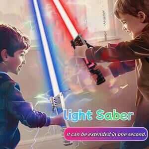 Lightsaber for Kids' Gift, 7 Color Rechargeable Light Up Saber with FX Sound
